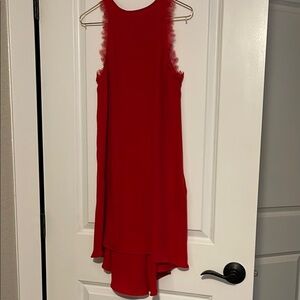 Elegant Red Sleeveless Dress